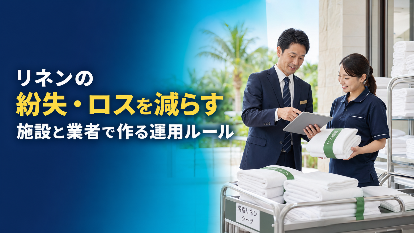 リネンの紛失ロスを減らす