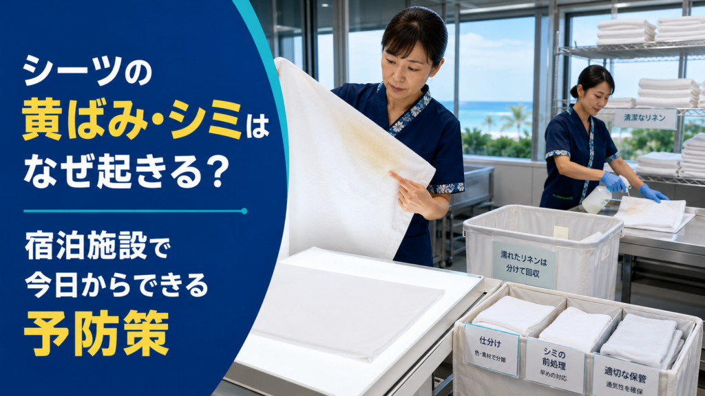 シーツの黄ばみ